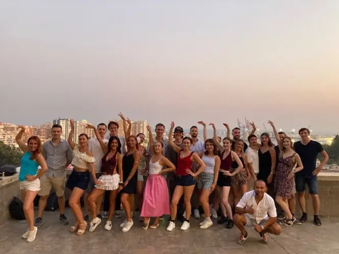 Bachata class outdoors